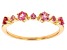 Pink Tourmaline 14k Yellow Gold Band Ring .45ctw