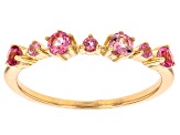 Pink Tourmaline 14k Yellow Gold Band Ring .45ctw