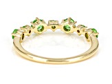 Green Tsavorite 14k Gold Band Ring 0.45ctw