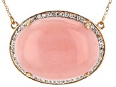 Pink Peruvian Opal 14k Rose Gold Necklace .40ctw