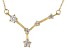 White Zircon 10k Yellow Gold "Cancer" Necklace .44ctw