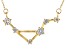 White Zircon 10k Yellow Gold "Libra" Necklace .47ctw