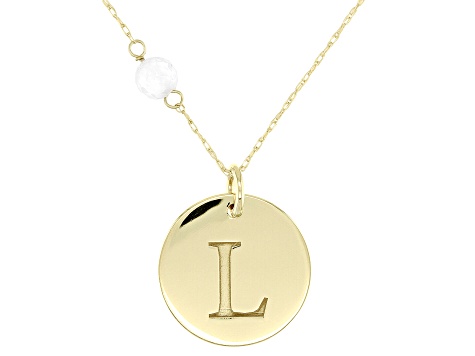 10k Yellow Gold Initial L Pendant