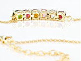 Multi Tourmaline 10k Yellow Gold Bracelet 1.39ctw