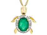 アクセサリー mint Blue Tanzanite 10k Yellow Gold Turtle Pendant With Chain