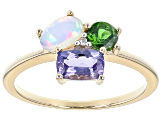 Blue Tanzanite 10K Yellow Gold Ring 1.03ctw