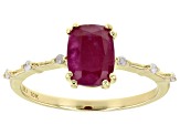 Red Ruby 10K Yellow Gold Ring 1.69ctw