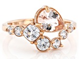 Peach Morganite 10K Rose Gold Ring 1.73ctw