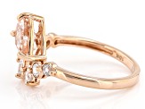 Peach Morganite 10K Rose Gold Ring 1.73ctw