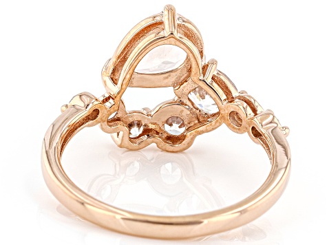 Peach Morganite 10K Rose Gold Ring 1.73ctw