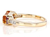 Yellow Citrine 10k Yellow Gold Band Ring 1.57ctw