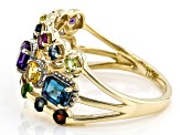 Multi Color Multi Gem 10k Yellow Gold Band Ring 1.34ctw - TCG181 | JTV
