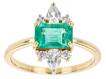 Picture of Green Ethiopian Emerald 10k Yellow Gold Ring 1.93ctw
