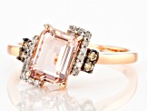 Peach Cor-de-Rosa Morganite 10k Rose Gold Ring 1.37ctw