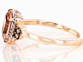 Peach Cor-de-Rosa Morganite 10k Rose Gold Ring 1.37ctw