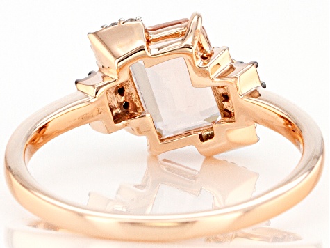 Peach Cor-de-Rosa Morganite 10k Rose Gold Ring 1.37ctw