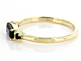 Black Spinel 10k Yellow Gold Band Ring 0.39ctw