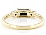 Black Spinel 10k Yellow Gold Band Ring 0.39ctw