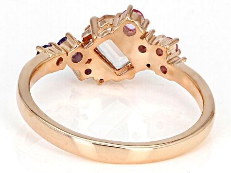 Peach Morganite 10k Rose Gold Ring 0.69ctw