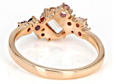 Peach Morganite 10k Rose Gold Ring 0.69ctw