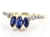 Blue Kyanite 10k Yellow Gold Ring 0.77ctw