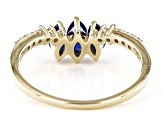 Blue Kyanite 10k Yellow Gold Ring 0.77ctw