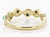 Blue Sleeping Beauty Turquoise 10k Yellow Gold Ring