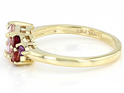 Peach Morganite 10k Yellow Gold Ring 1.14ctw