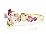 Peach Cor-de-Rosa Morganite 10k Yellow Gold Ring 0.90ctw