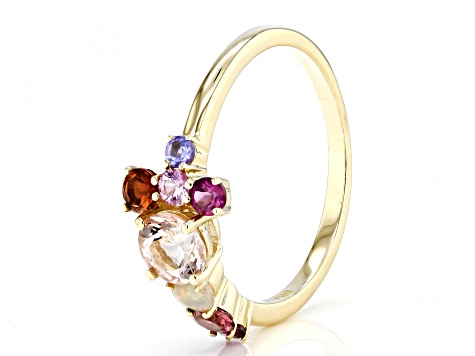 Peach Cor-de-Rosa Morganite 10k Yellow Gold Ring 0.90ctw