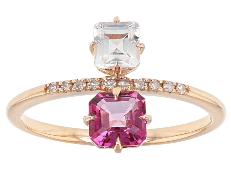 Pink Topaz 10k Rose Gold Ring 0.95ctw