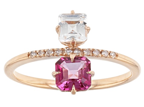 Pink Topaz 10k Rose Gold Ring 0.95ctw