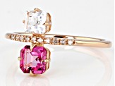 Pink Topaz 10k Rose Gold Ring 0.95ctw