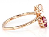 Pink Topaz 10k Rose Gold Ring 0.95ctw