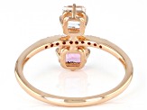 Pink Topaz 10k Rose Gold Ring 0.95ctw