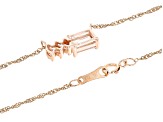 Peach Morganite 10k Rose Gold Necklace 0.49ctw