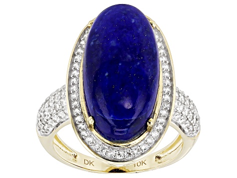 Blue Lapis Lazuli 10k Yellow Gold Ring