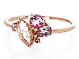 Peach Morganite 10k Rose Gold Ring 0.96ctw