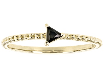 Picture of Black Spinel 10k Yellow Gold Ring 0.06ct