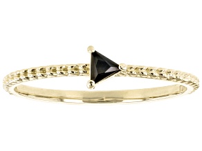 Black Spinel 10k Yellow Gold Ring 0.06ct