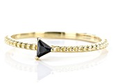 Black Spinel 10k Yellow Gold Ring 0.06ct