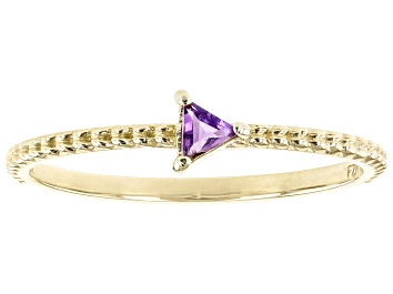 Picture of Amethyst 10k Yellow Gold Ring 0.06ct