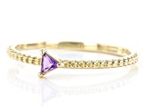 Amethyst 10k Yellow Gold Ring 0.06ct