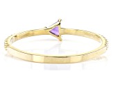 Amethyst 10k Yellow Gold Ring 0.06ct