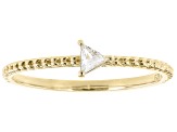 White Topaz 10k Yellow Gold Ring 0.06ct