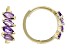 Purple Amethyst 10k Yellow Gold Hoop Earrings 0.52ctw