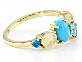 Blue Sleeping Beauty Turquoise 10k Yellow Gold Ring 0.64ctw