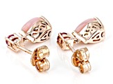 Pink Opal 10k Rose Gold Earrings