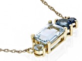Aquamarine 14k Yellow Gold Necklace 1.08ctw