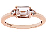 Peach Morganite 10k Rose Gold Ring 0.92ctw